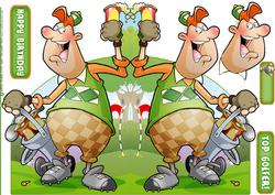 Golf and Beer Dude Shaped Card