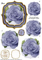 Double Curve Frame Pyramage Topper Lilac Rose