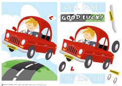 Passed Driving Test/ Good Luck Red.