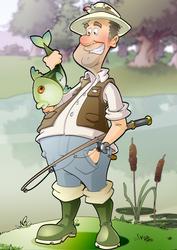 Fishing Dude Big Fish A4