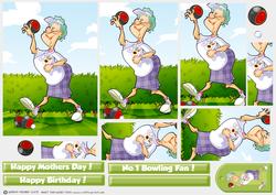 Lawn Bowls Lady. Pyramid.