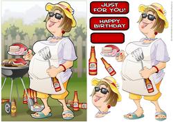 Beer and Barbeque Lady