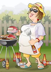 Beer and Barbeque Lady A4