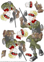 Paintball Dude Decoupage Sheet
