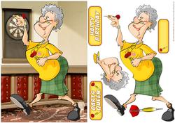 Darts Lady (yellow)
