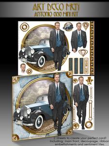 Art Deco Man Antonio (blue) Mini Kit