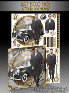 Art Deco Man Antonio (black)