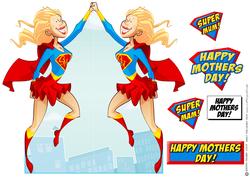 Supermum Shaped Card.