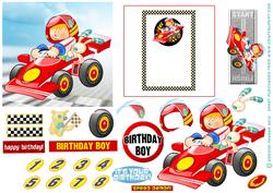 Red Racer Car Quick Card.
