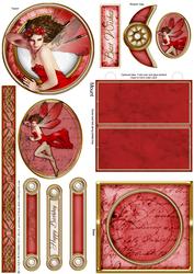 Forest Fairy Acantha (red) Mini Easel
