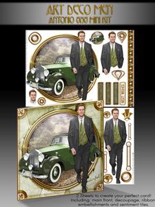 Art Deco Man Antonio (green) Mini Kit