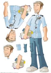 Male Nurse Dude Decoupage Sheet