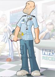 Male Nurse (bald) Dude A4