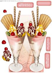 Ice Cream Sundae Shaped Card