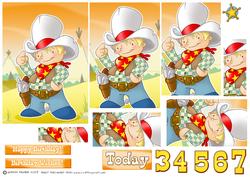 Cute Cowboy Dude Pyramid.