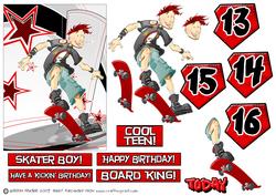 Skater Dude Teenage Numbers.
