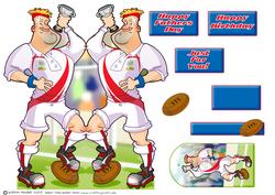 Rugby Dude England Shaped.