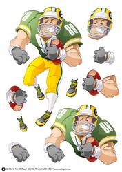 American Football Dude (green and Yellow) Decoupage Sheet