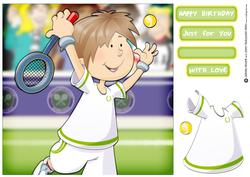 Mini Dude Tennis Star 8x8 Quick Card