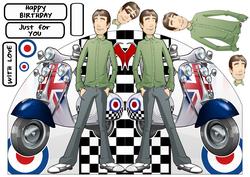 Mod Squad Dude Shaped Card