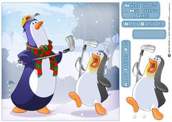 Penguin Golf 8x8 Quick Card