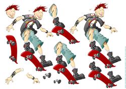 Skater Dude Decoupage Sheet.