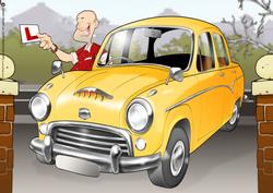 Passed Driving Test Yellow Car A4