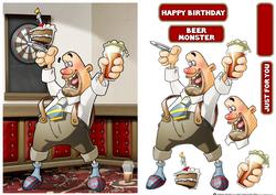 Goatee Beer and Cake Dude