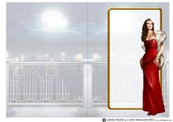 Art Deco Lady Pearl Christmas (red) Insert