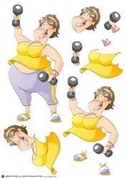 Get Fit Dudess 2 Decupage Sheet