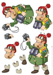 Train Spotter Dude Decoupage Sheet