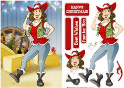 Christmas Line Dancer Lady