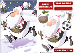 Football Santa Dude (red and White Stripes)