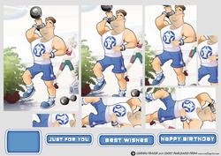 Get Fit Dude (blue) Pyramid