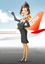 Air Hostess Orange A4