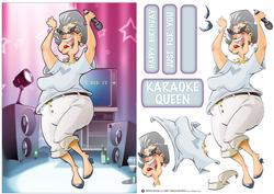 Karaoke Queen Dudess Grey Hair