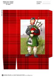 Bagpipe Player Dude Green Kilt Gift Bag
