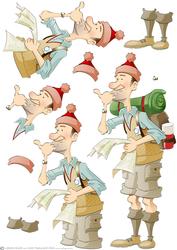 Rambler Dude Decoupage Sheet
