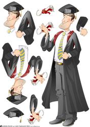 Graduation Dude Decoupage Sheet