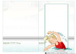 Swimmer Girl Red Costume Insert