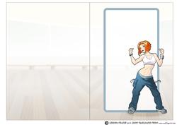 Fitness Dancer Dudess Red Hair Insert