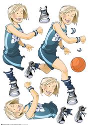 Basketball Dudess Decoupage Sheet
