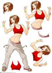 Fitness Dancer Dudess Brown Hair Decoupage Sheet