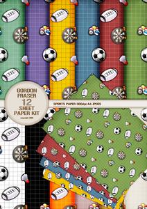 12 Sheet Sports Paper Kit