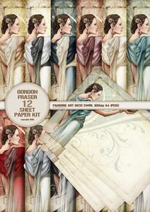 12 Sheet Art Deco Pandore Swirl Paperkit