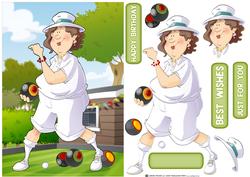 Lawn Bowls Lady 2