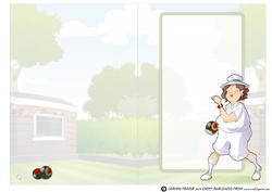 Lawn Bowls Lady 2 Insert