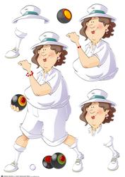 Lawn Bowls Lady 2 Decoupage Sheet