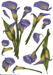 Lily Decoupage Sheet Purple