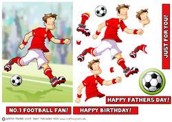 Football Dude Basic Red and White